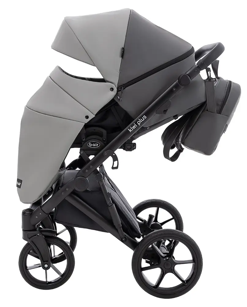 Коляска 2 в 1 Bair Kiwi Plus ECO BKP-21/15 серый/графит
